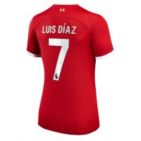 Billiga Liverpool Luis Diaz #7 Hemma fotbollskläder Dam 2023-24 Kortärmad